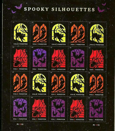 Spooky Silhouettes Halloween 2019  - 5 Booklets (100 Pcs)